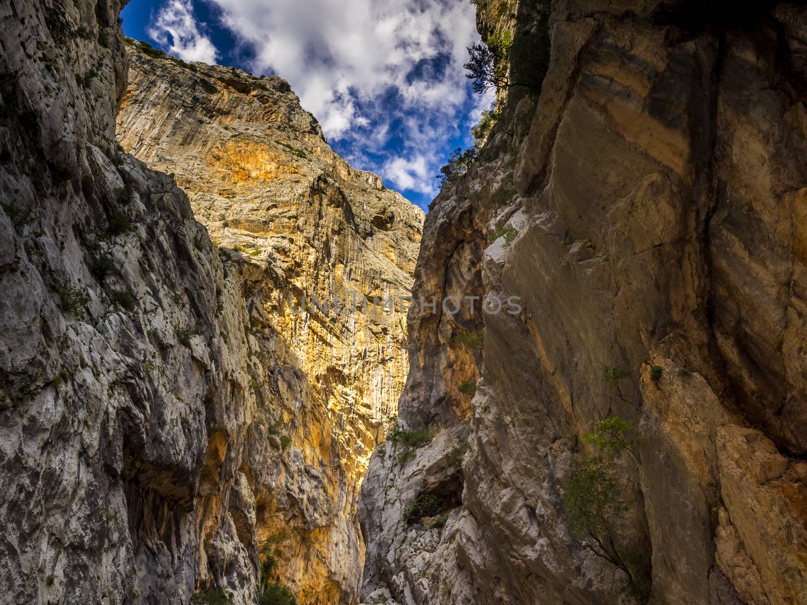 famous gorges of Gorropu in Sardinia, Italy.