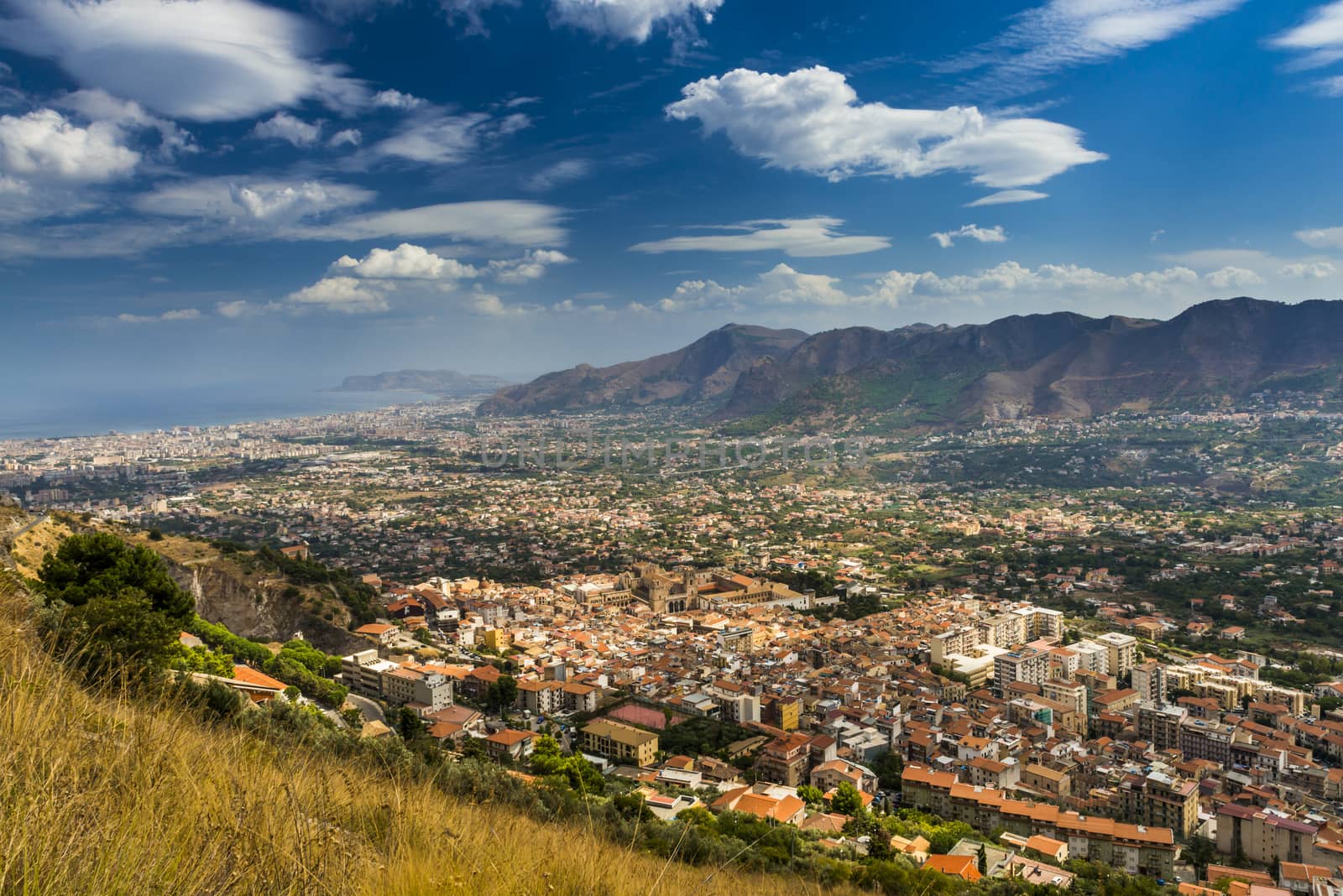 View on coast of Sicily, Italian island in the mediterranean sea.