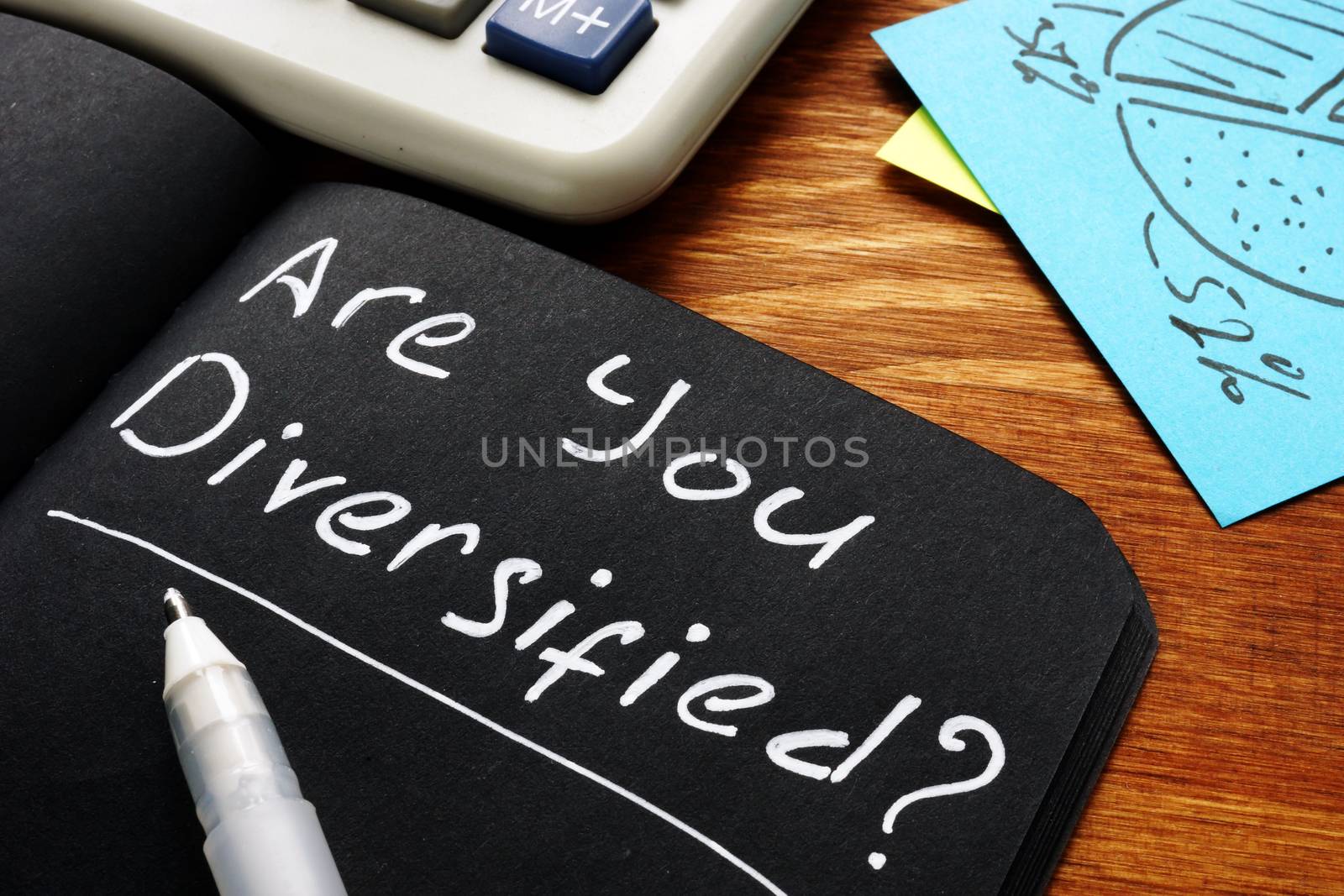 Are you diversified written in the note. Diversification concept. by designer491