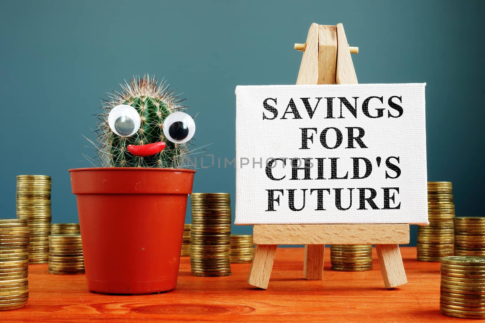 Savings for childs future for college and cactus.