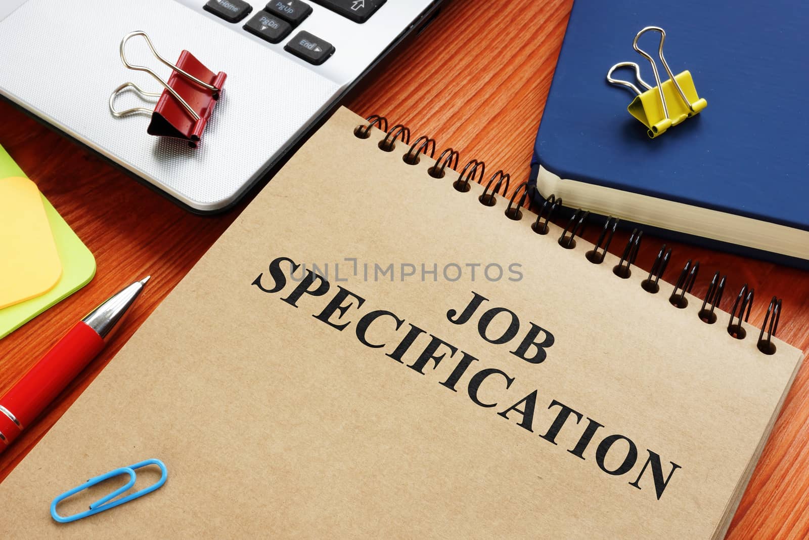 Job specification with written statement for recruitment.