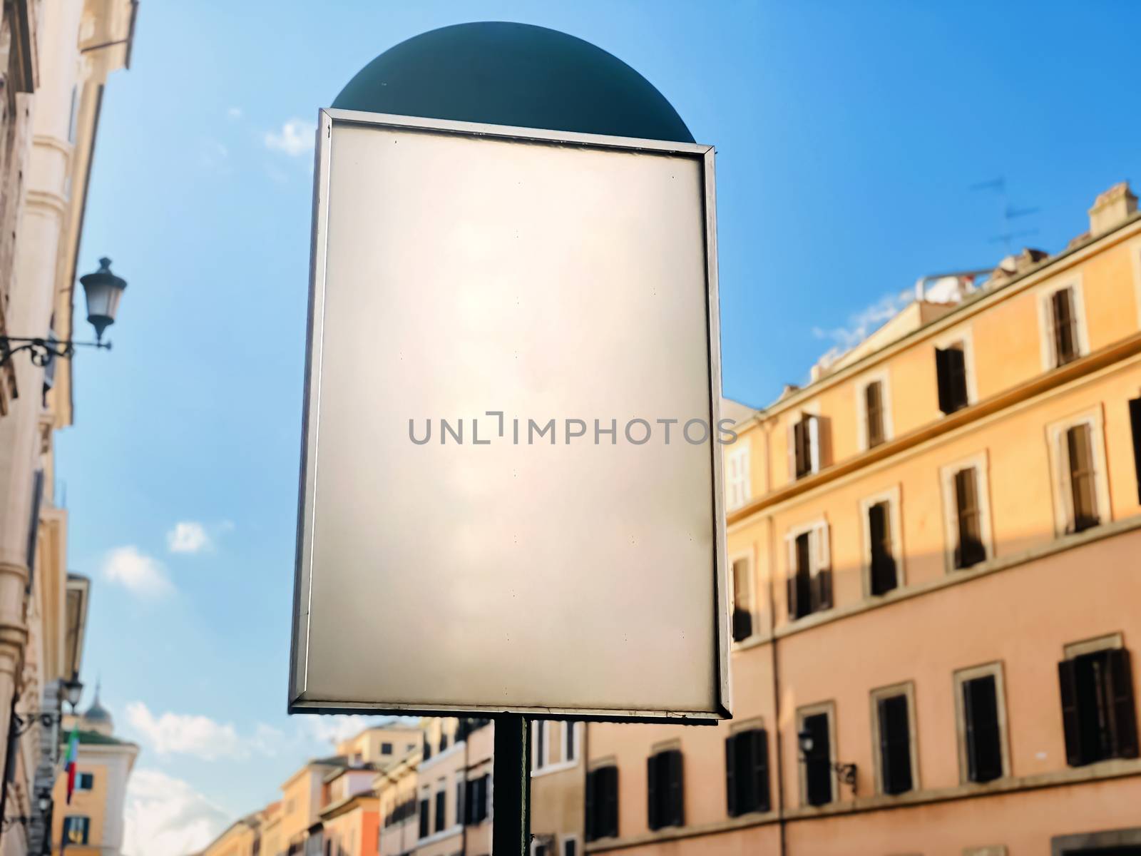 Blank street advertising poster. Ideal for mock ups. Communication and advertising in the city by rarrarorro