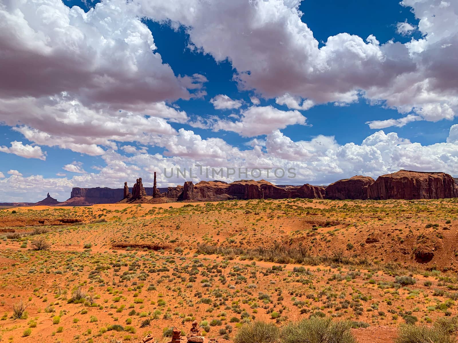 Monument Valley on the border between Arizona and Utah, USA