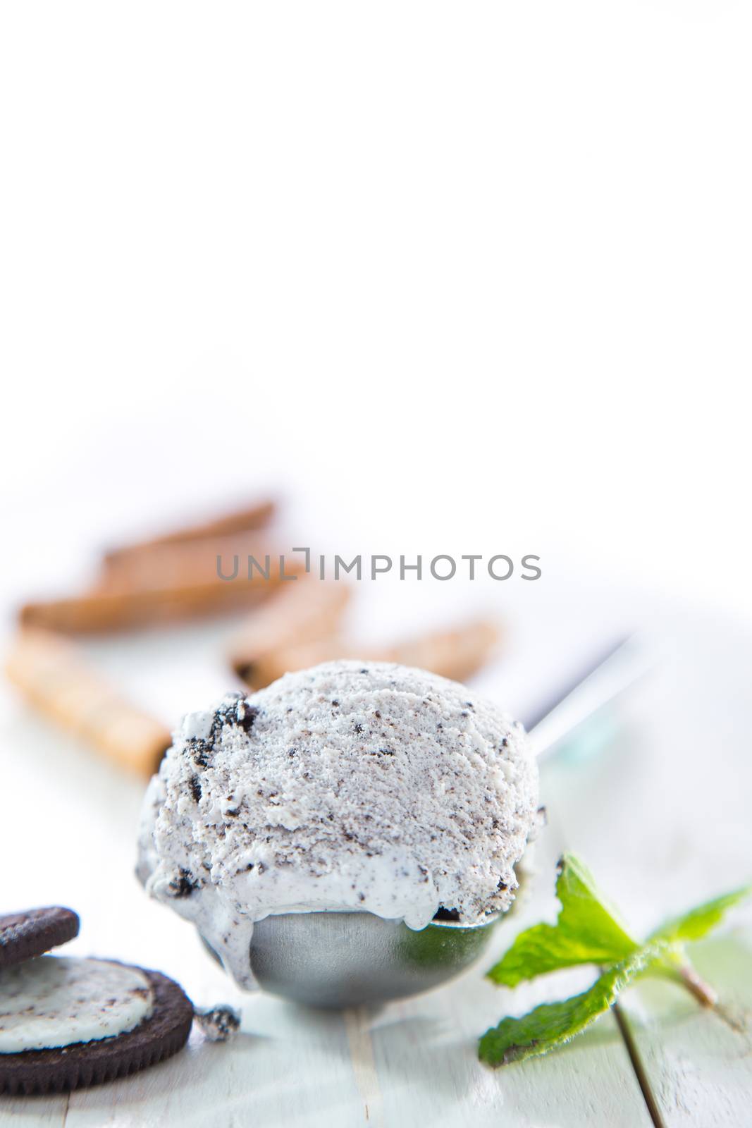 Oreo ice cream on table