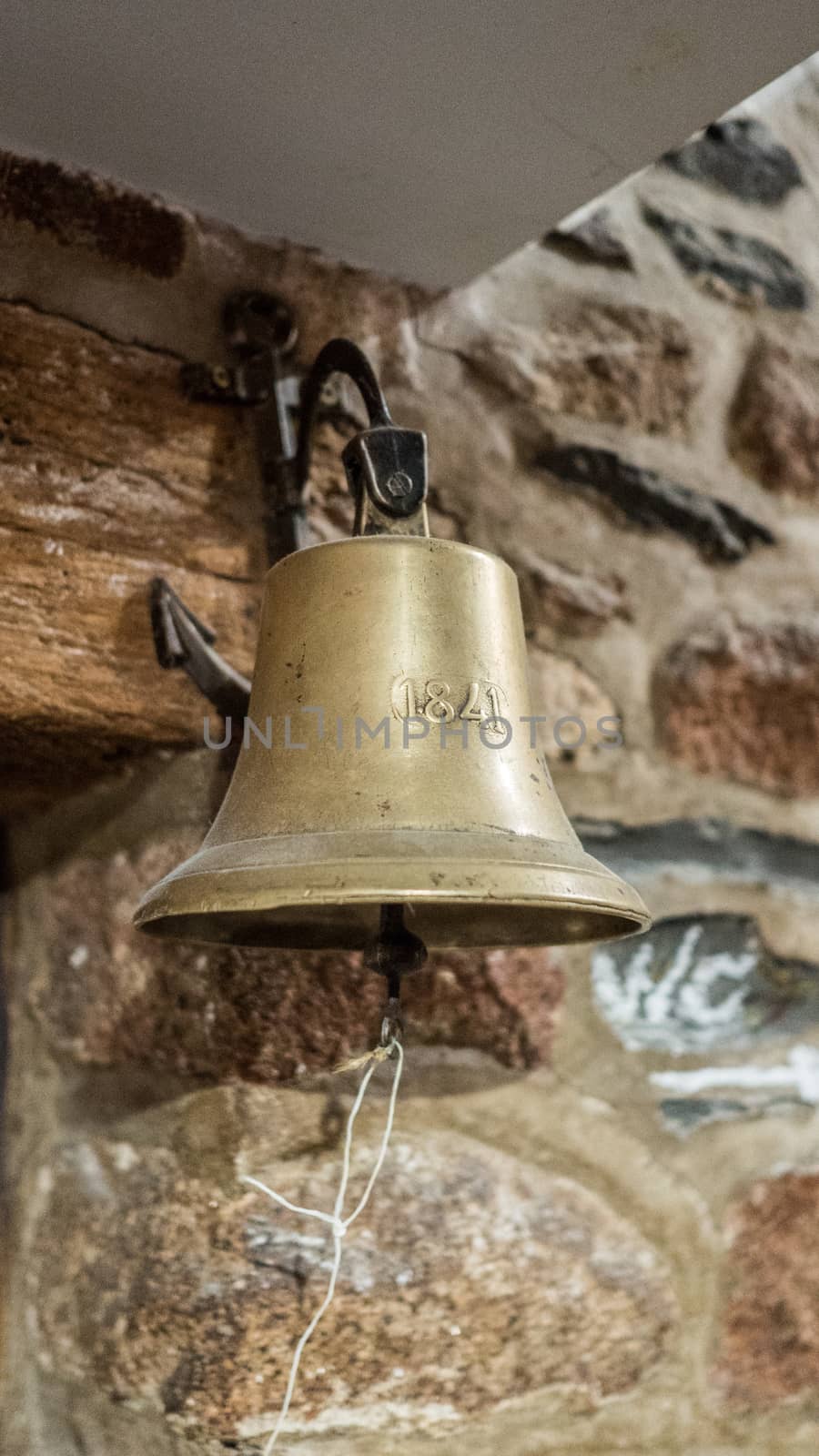 Emblematic French old bronze bell of Mont Saint michel, France 9-9-19