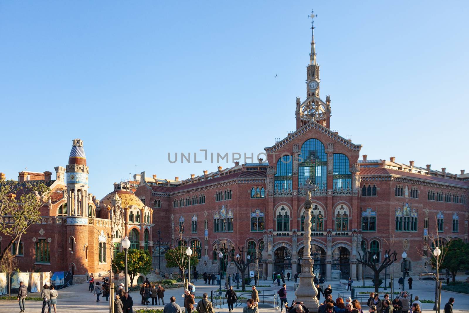 Barcelona, Spain - 7 March 2014: Hospital de Sant Pau main building