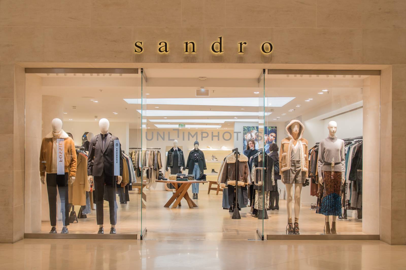 Sandro Store in Paris, France Luxury Clothing brand shop in "Le Louvre"