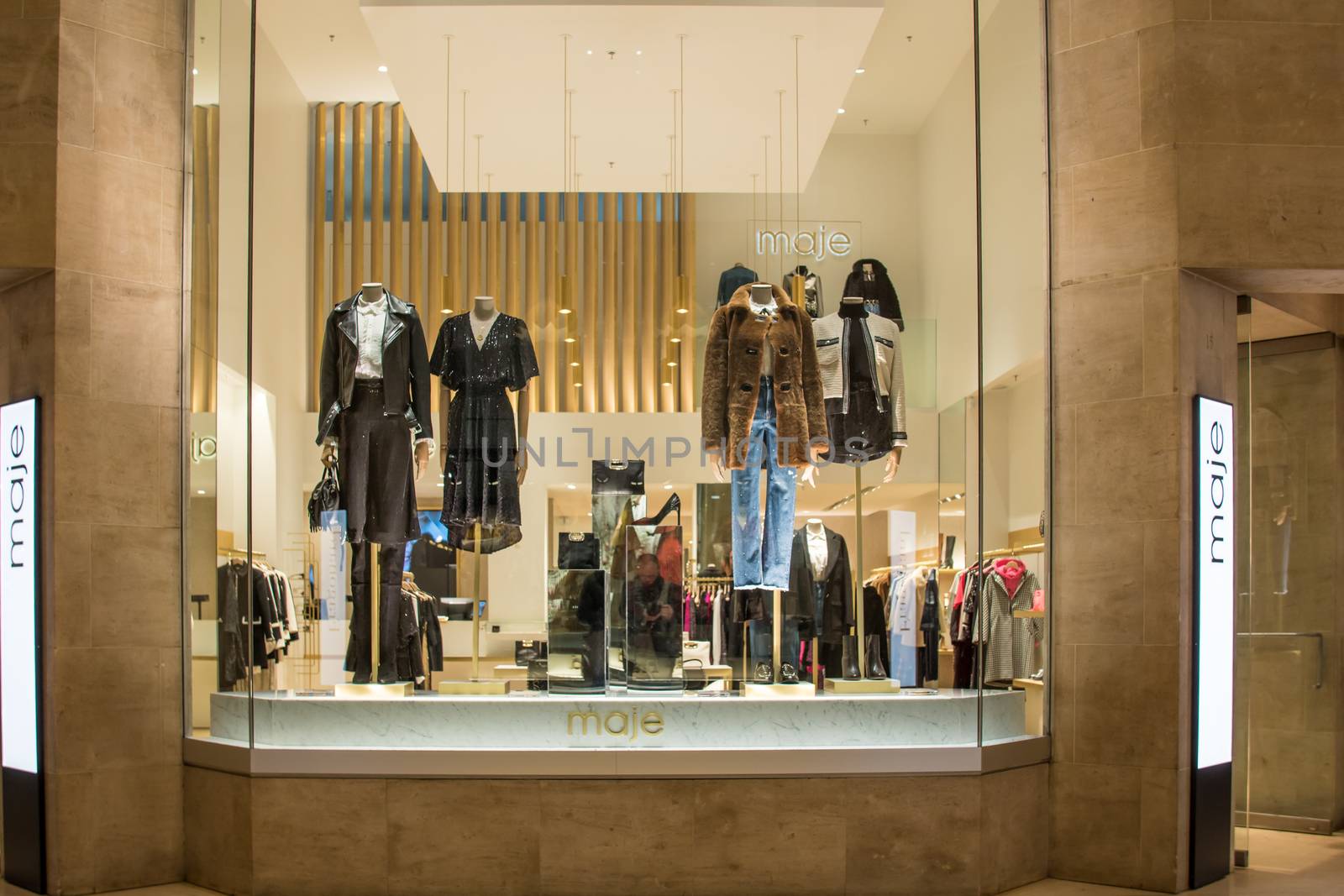 Maje Store in Paris, France, Luxury clothe brand in Le Louvre Mall by ontheroadagain