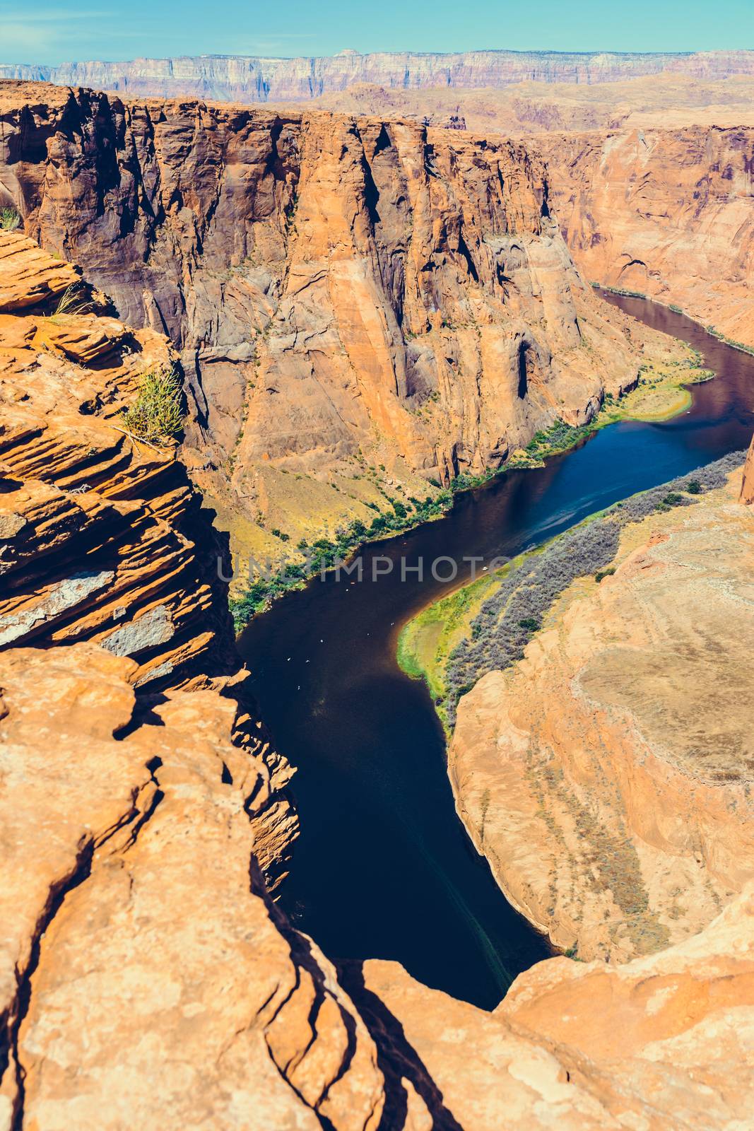 Horseshoe Bend on Colorado River in Glen Canyon, Arizona, USA