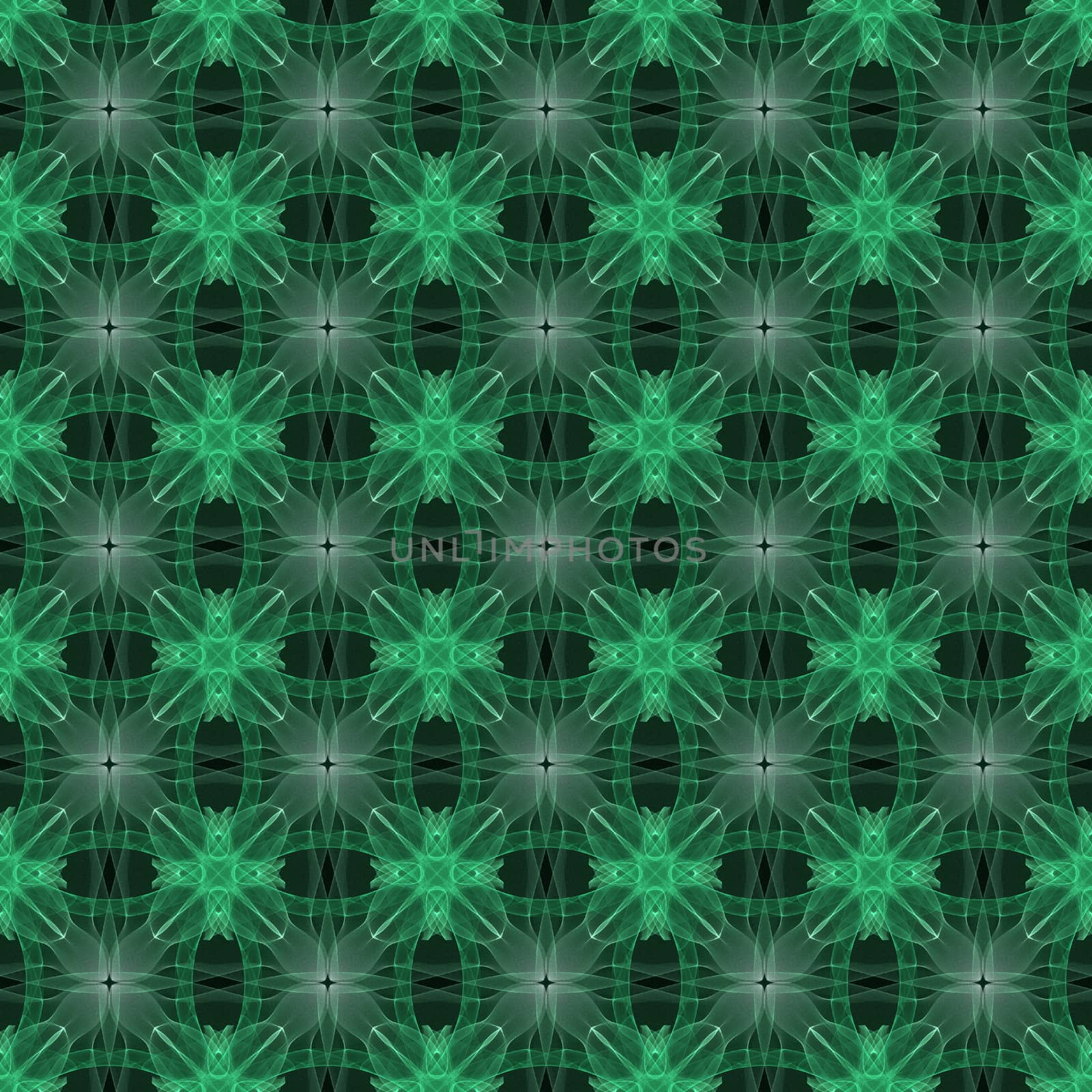 Fractal seamless creative pattern in green colors by amekamura