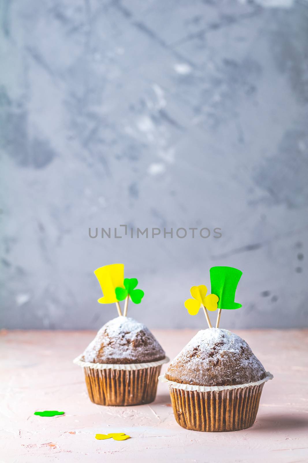 Sweet homemade muffin for Saint Patrick day. by ArtSvitlyna