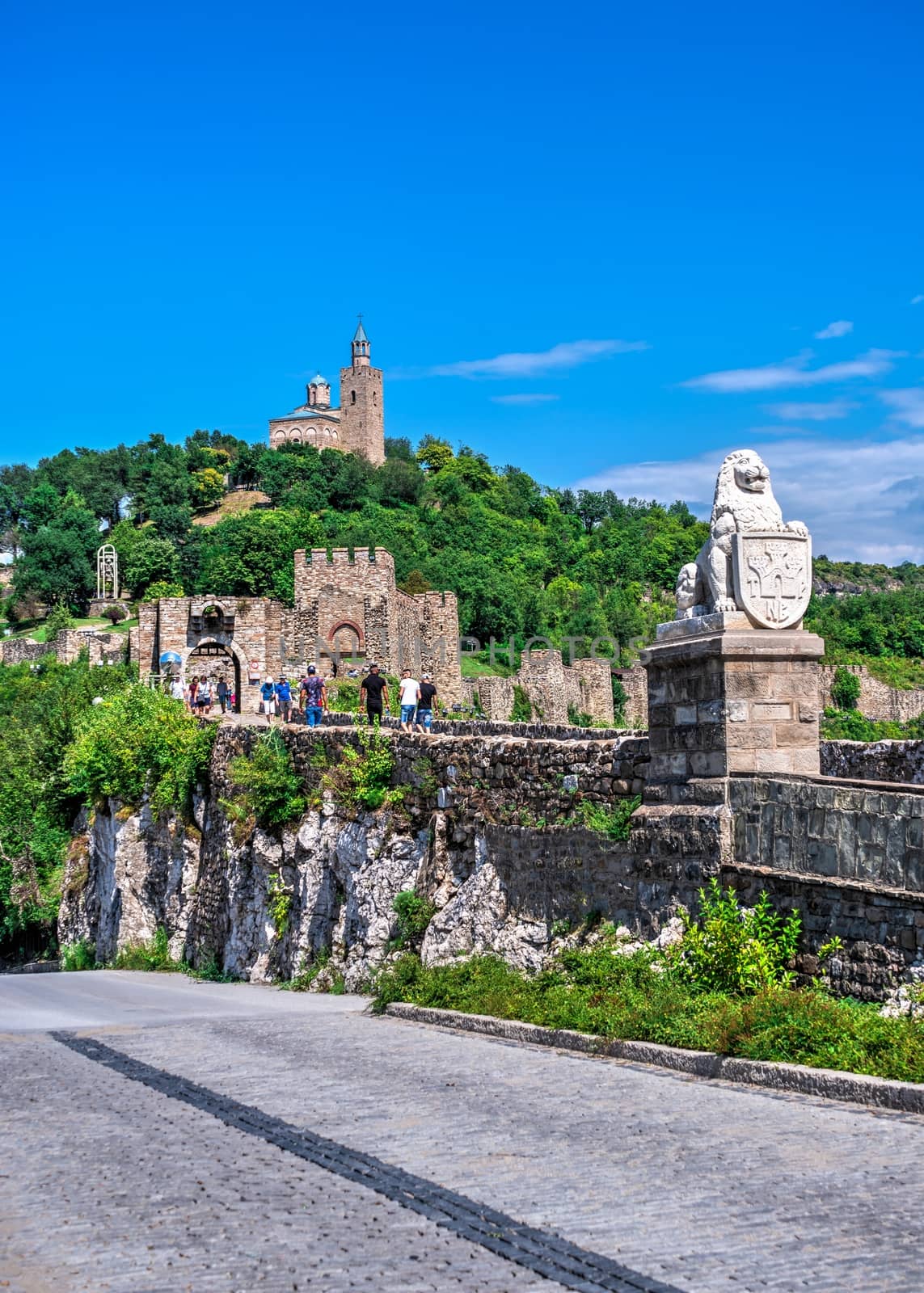 Veliko Tarnovo, Bulgaria – 07.25.2019. Main Entrance to the Tsarevets fortress in Veliko Tarnovo, Bulgaria, on a sunny summer day