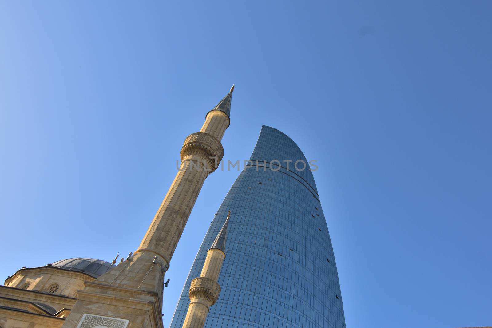 The mosque in Baku.Martyrs' Lane,Alley of Martyrs,S?hidl?r Xiyab by moviephoto