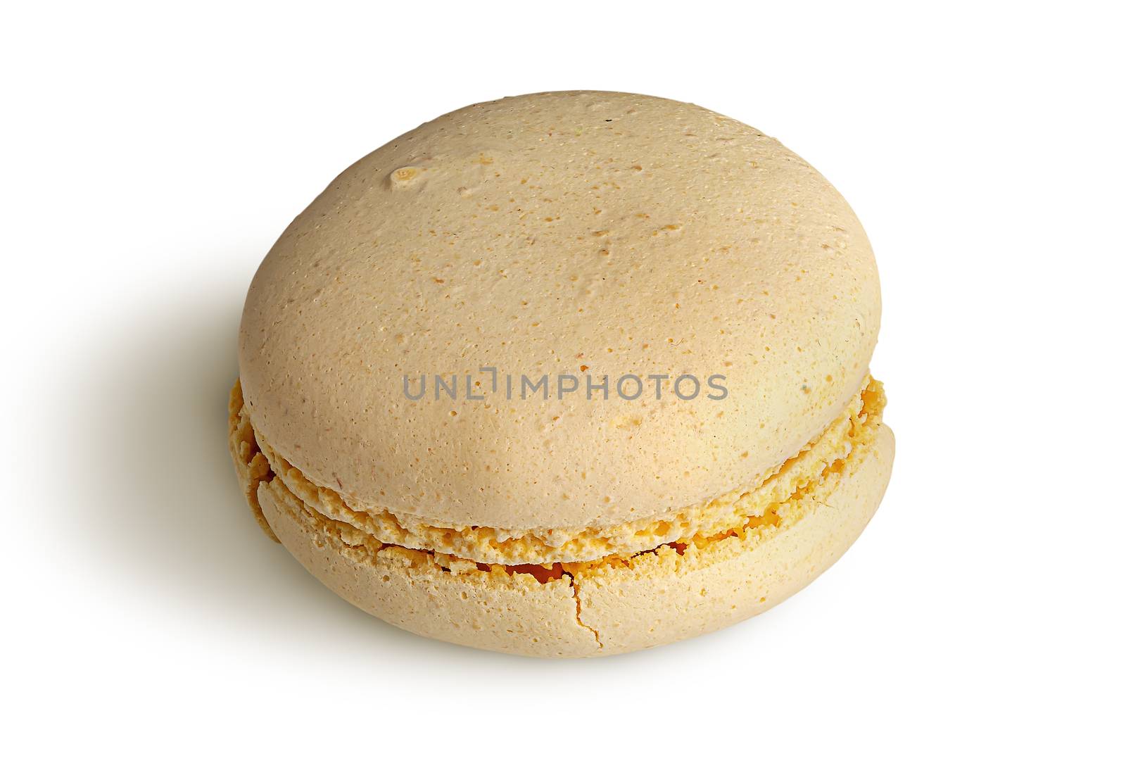 One yellow macaroon angled view by Cipariss