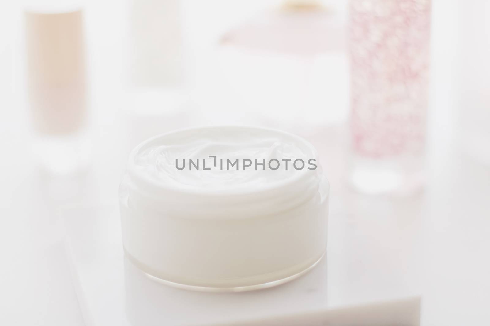 Face cream moisturizer in a jar, luxury skincare cosmetics and anti-aging product for healthy skin and beauty by Anneleven