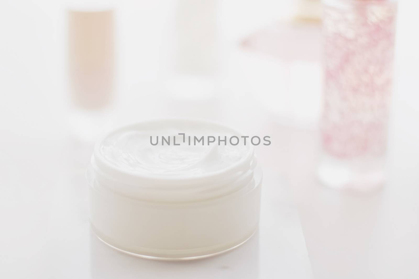 Face cream moisturizer in a jar, luxury skincare cosmetics and anti-aging product for healthy skin and beauty by Anneleven