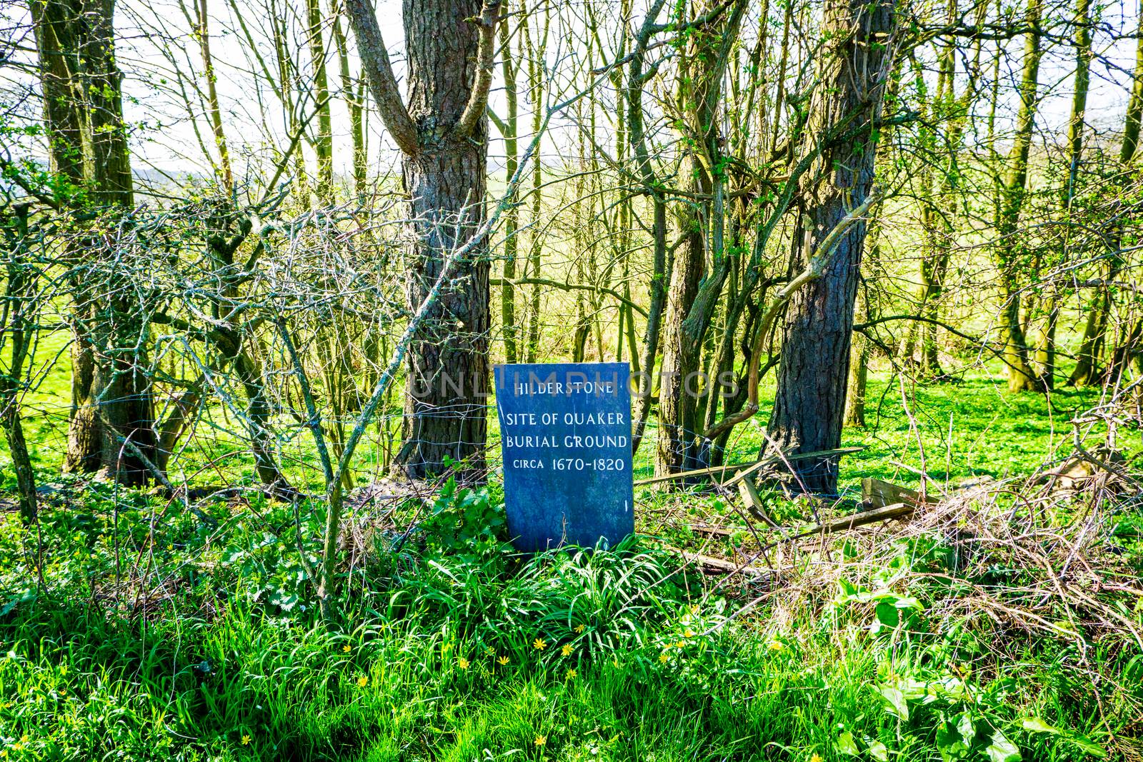 An information sign at the historic Quakers Burial Ground in Lancashire by paddythegolfer