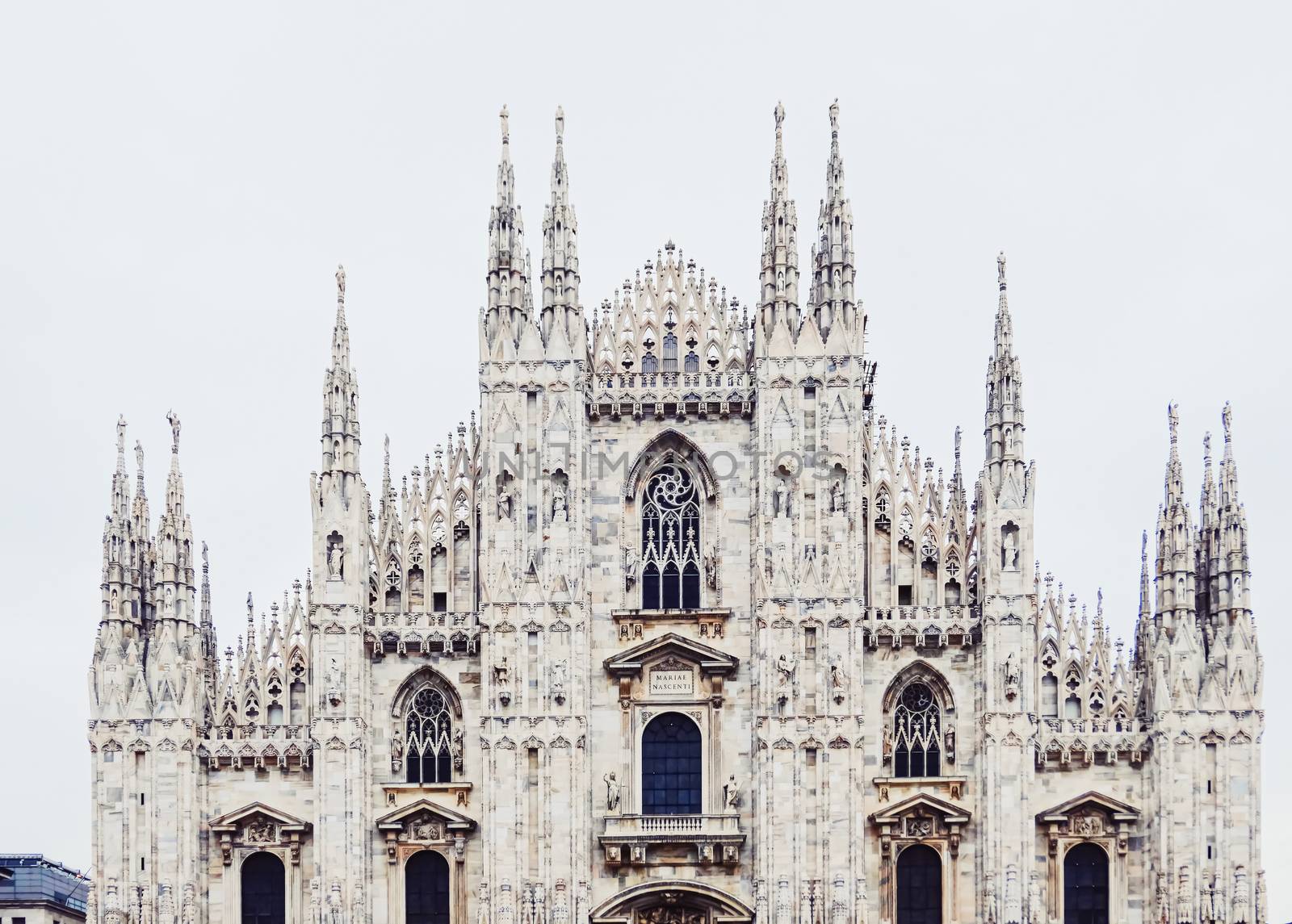 Milan Cathedral known as Duomo di Milano, historical building and famous landmark in Lombardy region in Northern Italy in the daytime