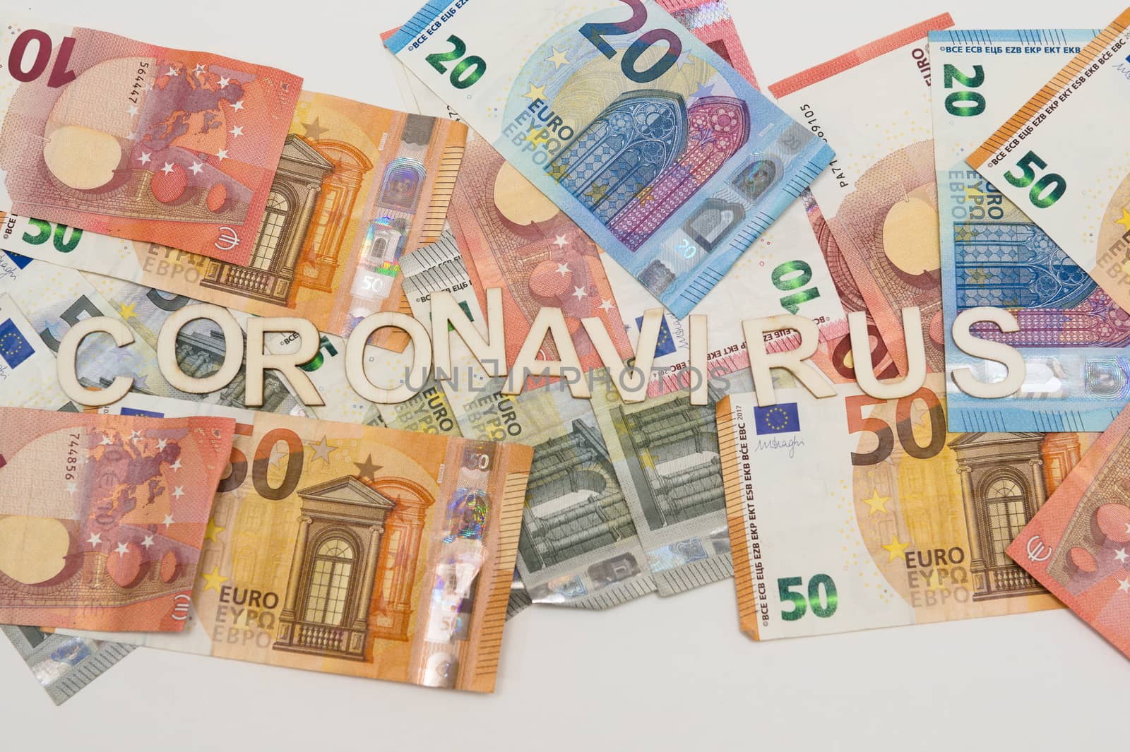 close up of euro money