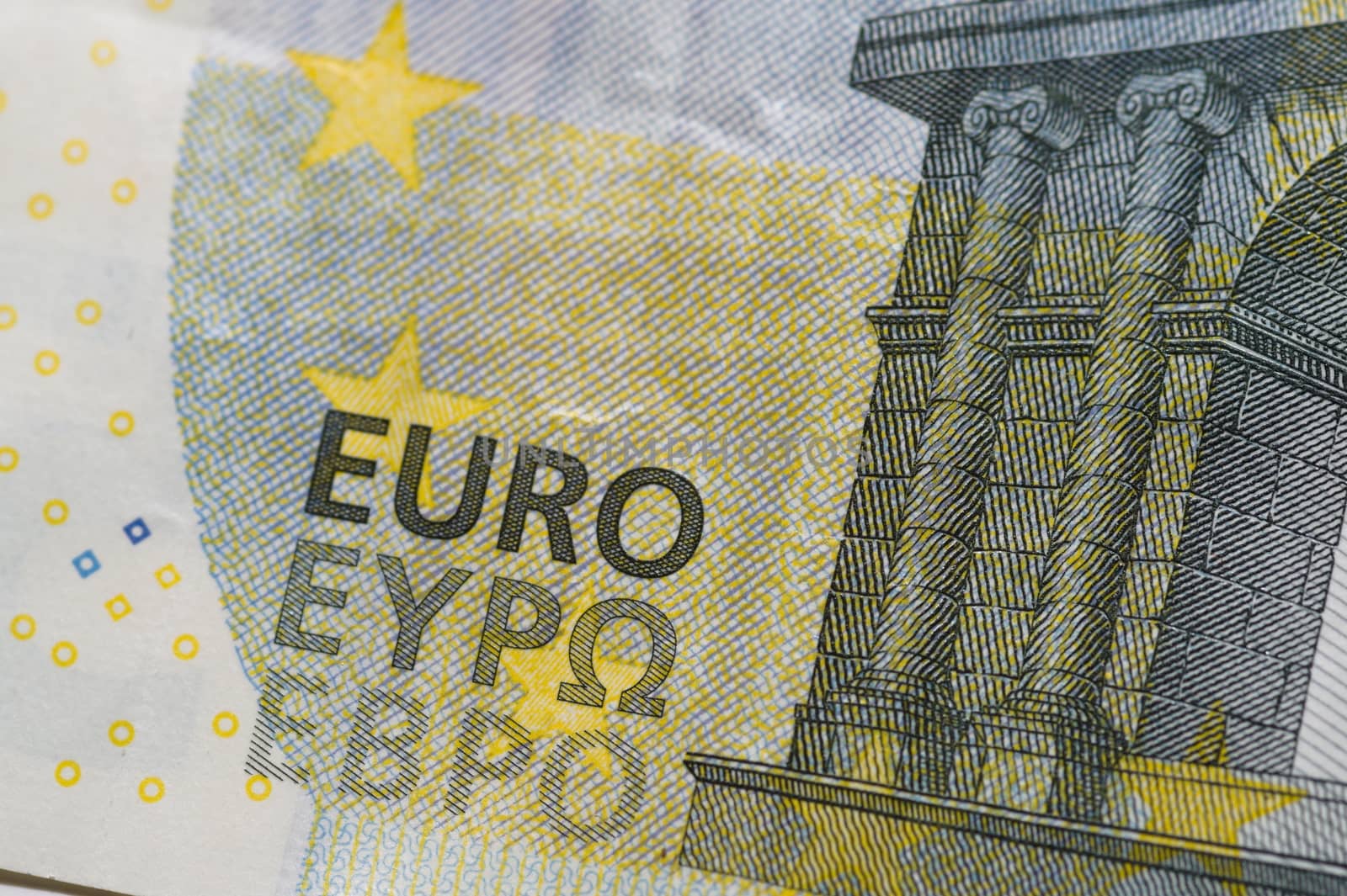 close up of five euro money