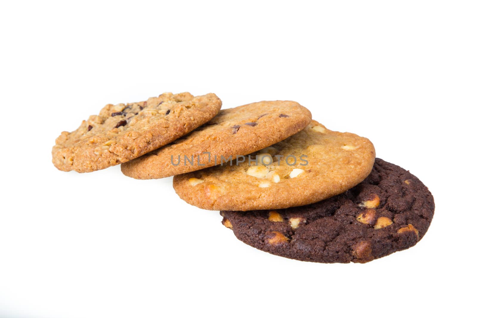 soft cookies isolated on white background