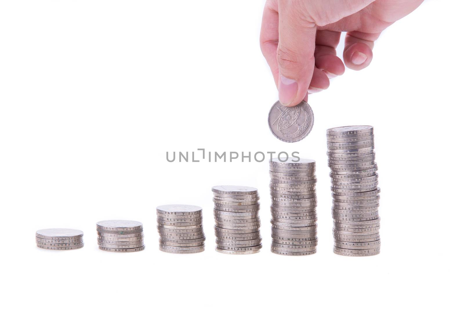 Hand put coin to money ,Business idea  by tehcheesiong