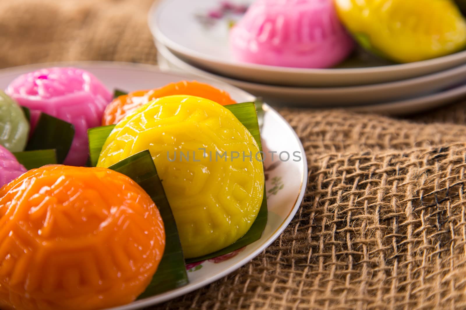 Ang ku kueh or chinese red tortoise cake is a traditional Asian dessert pudding made from glutinous rice flour with a salty or sweet filling