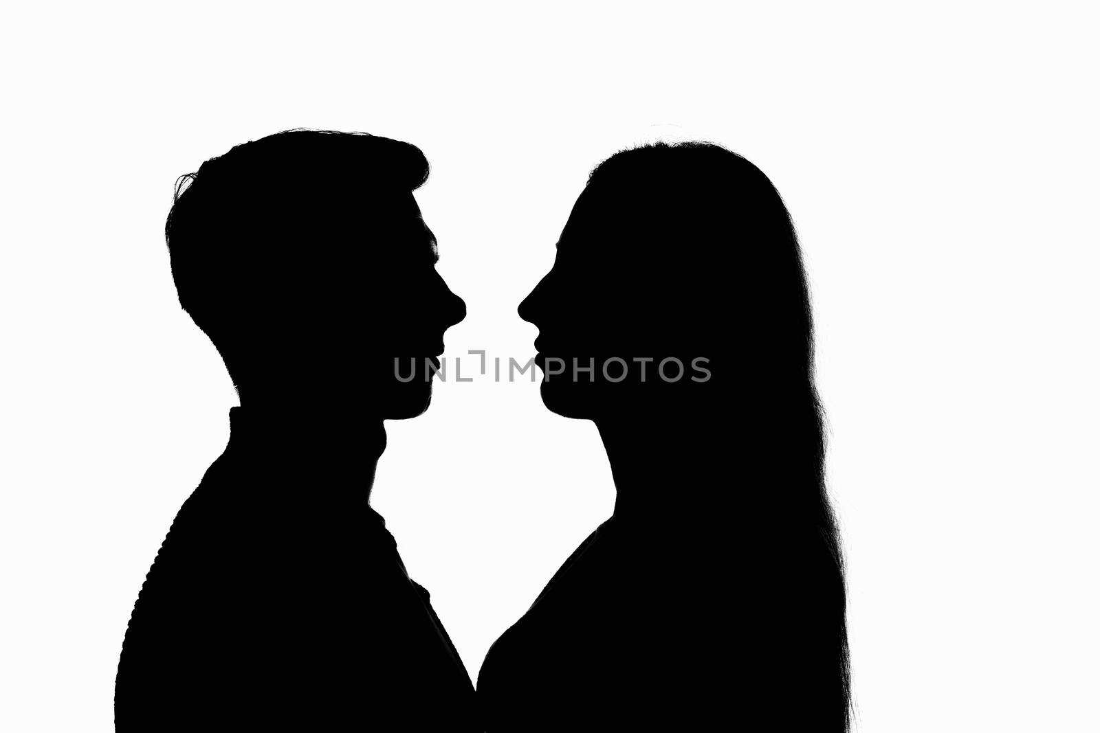Images of two people right in front of each other by Madhourse