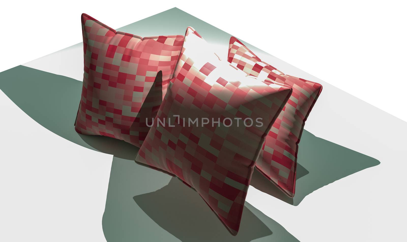 3d render pillow on background