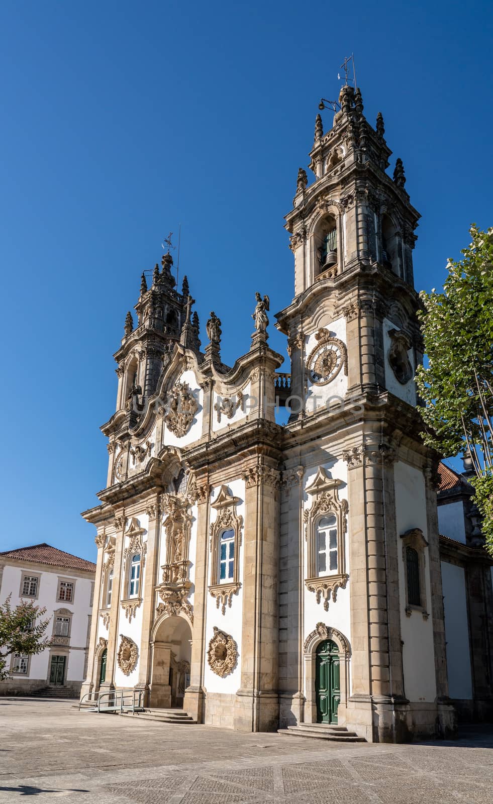 Our Lady of Remedies church above the city of Lamego in north Portugal by steheap