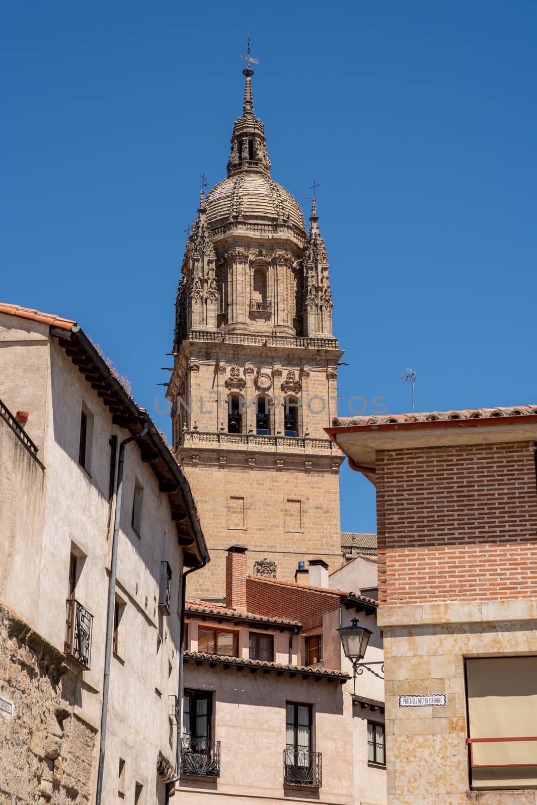 Ornate bell tower on the old Cathedral in Salamanca by steheap