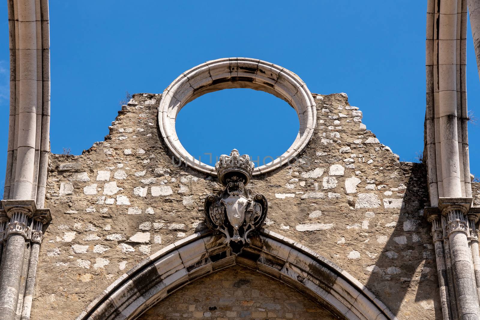 Convent of Carmo in Lisbon damaged in the major earthquake in 1755