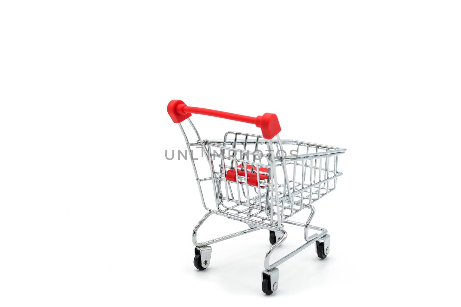 Empty shopping cart trolley isolated on white backgrounds by psodaz