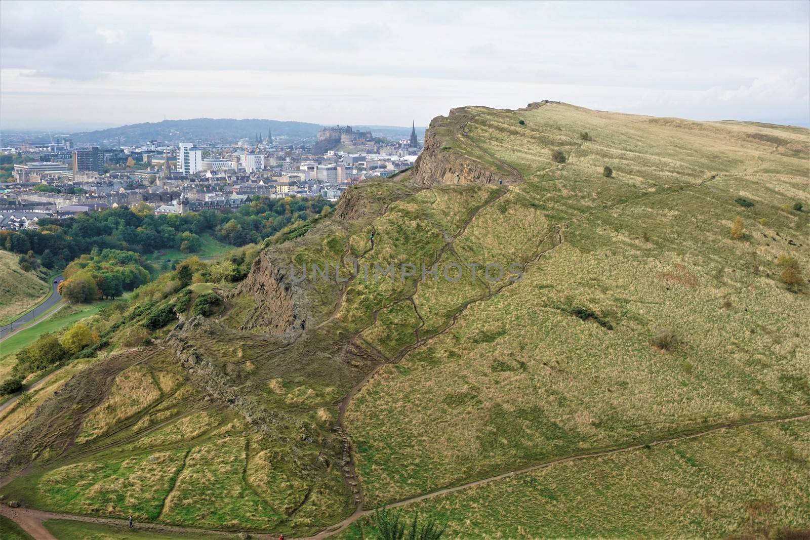 View from Arthur's seat over meadowbank to Edinburgh castle by pisces2386