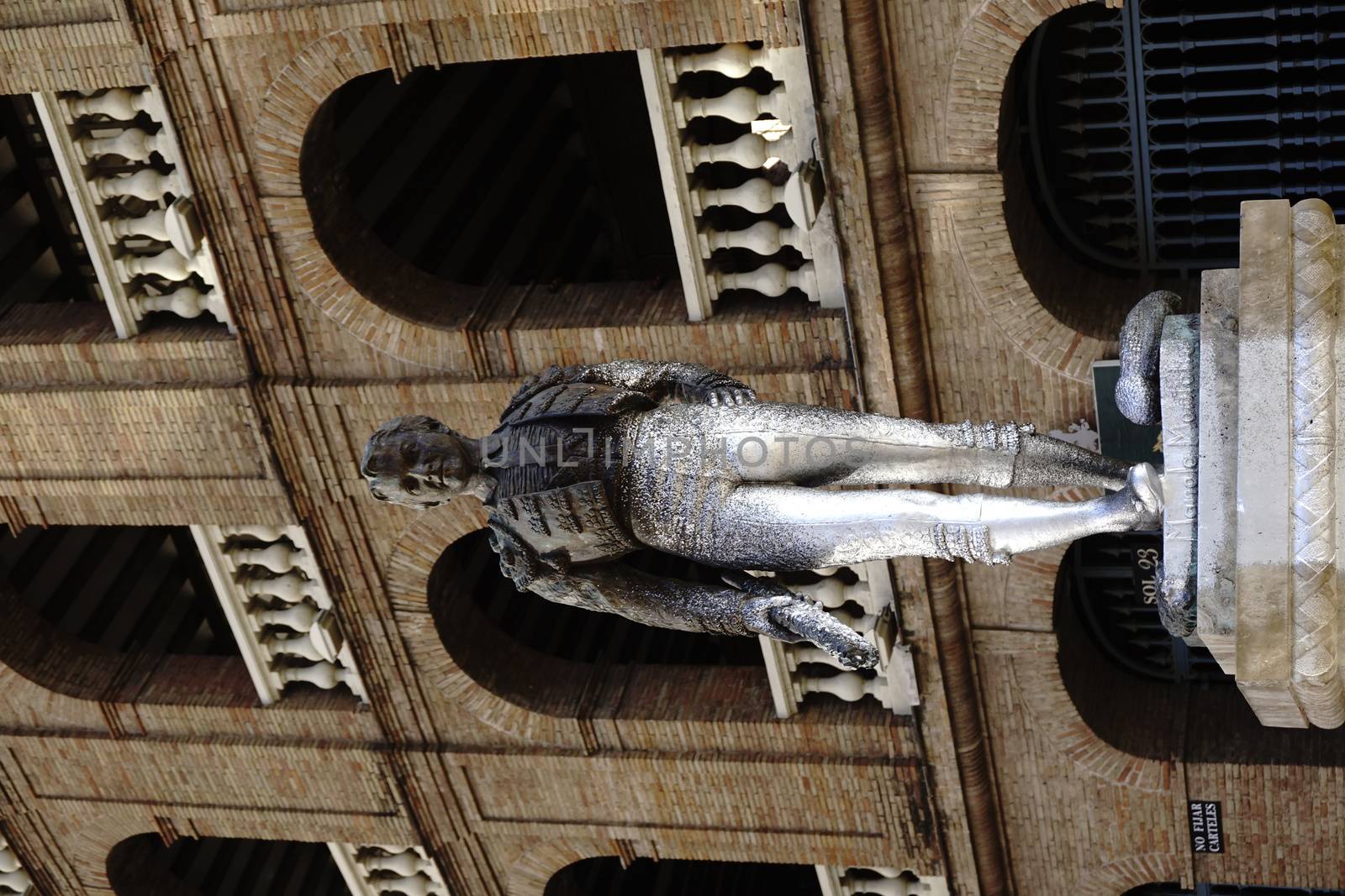 Statue in front of bullfight arena Valencia by pisces2386