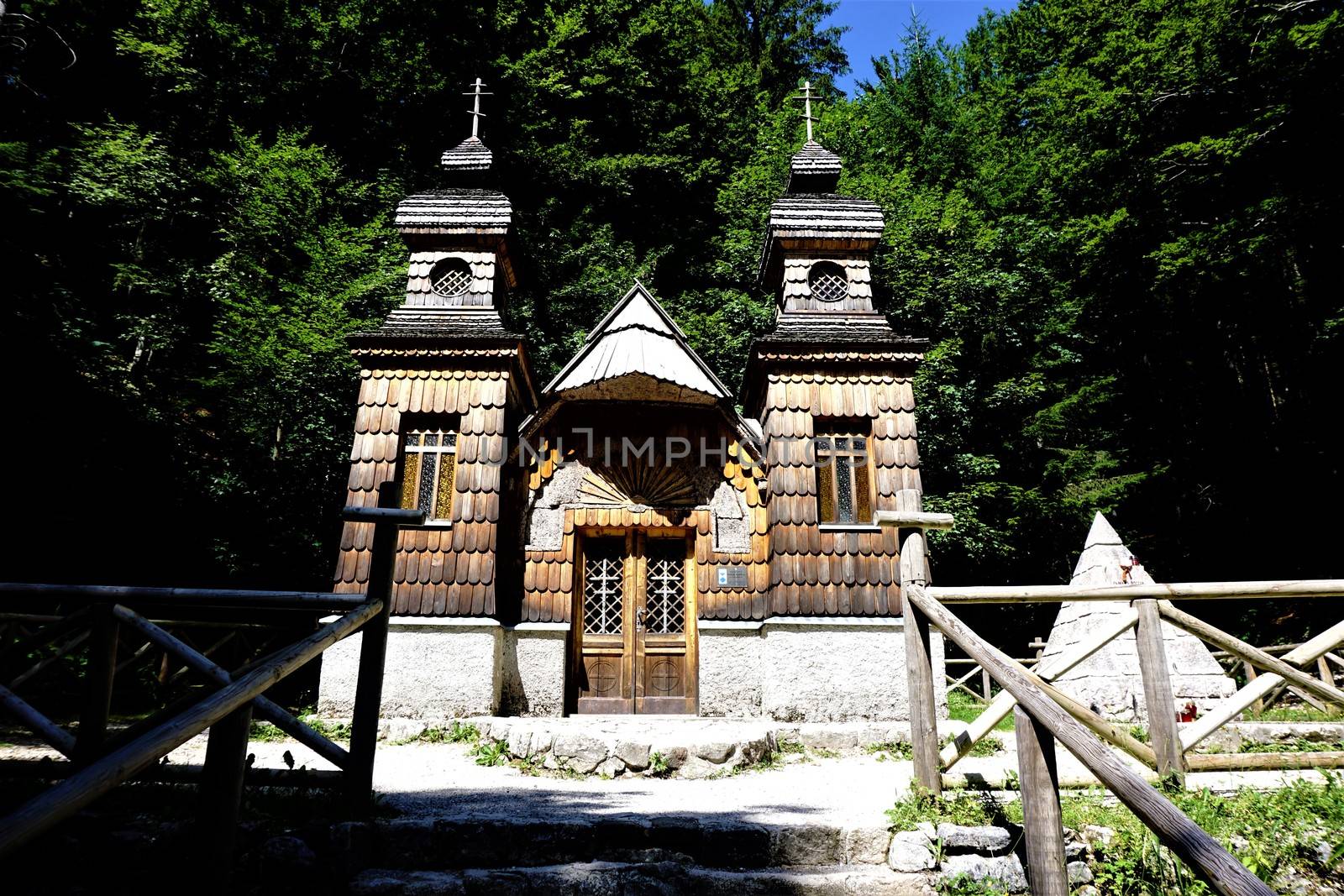 Russian chapel on the vrsic pass near Soca, Slovenia