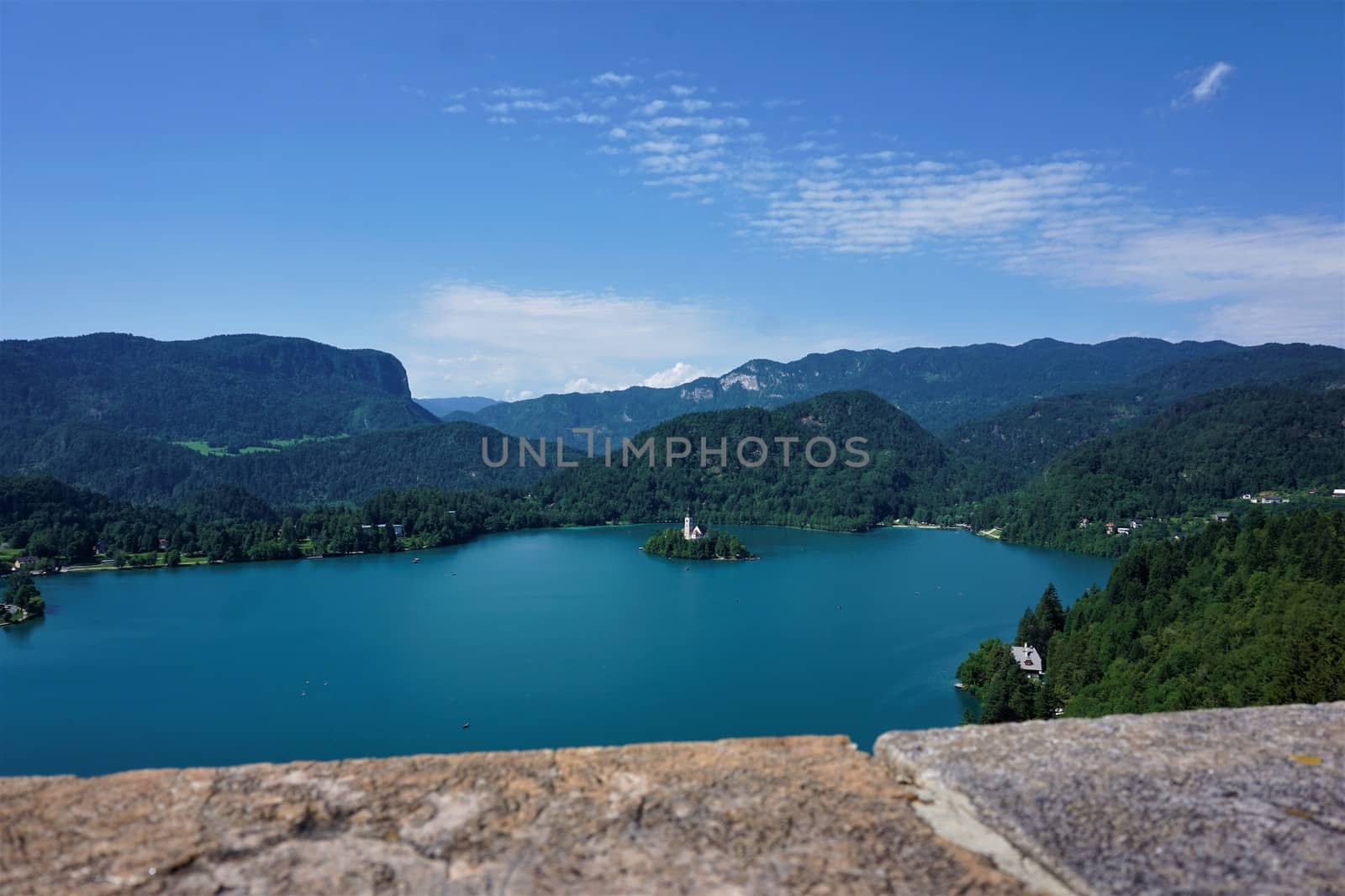 View over lake Bled from Bled castle by pisces2386