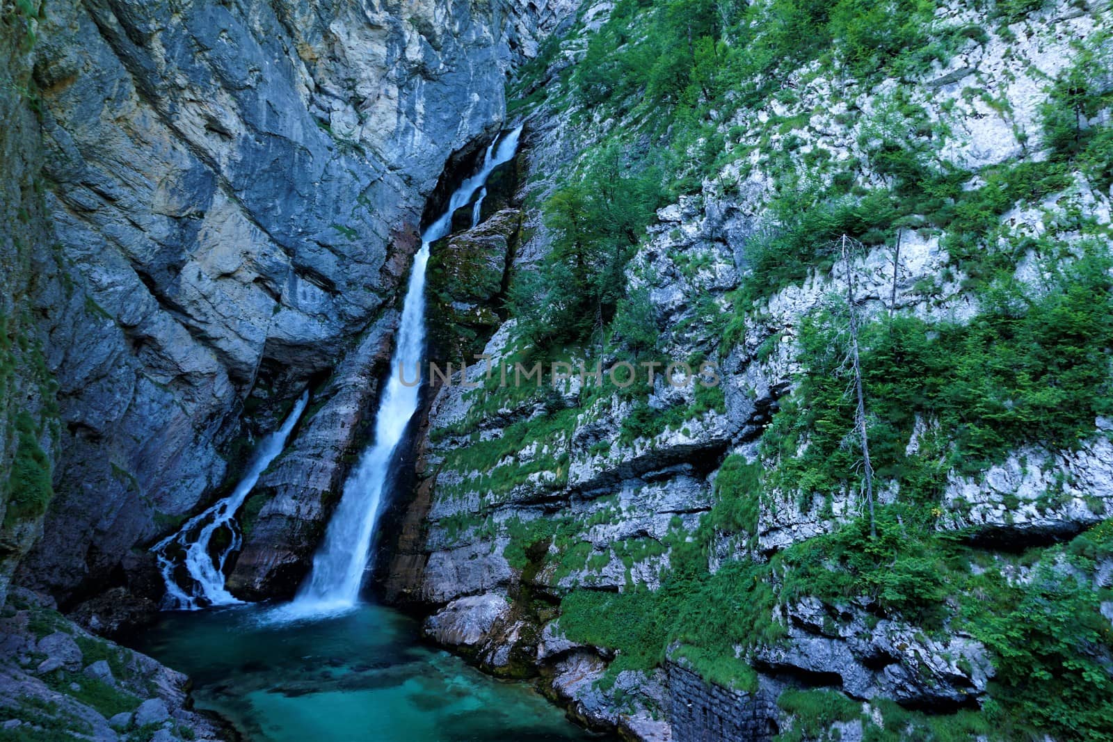 Beautiful Savica falls in ukanc near Bohinj by pisces2386