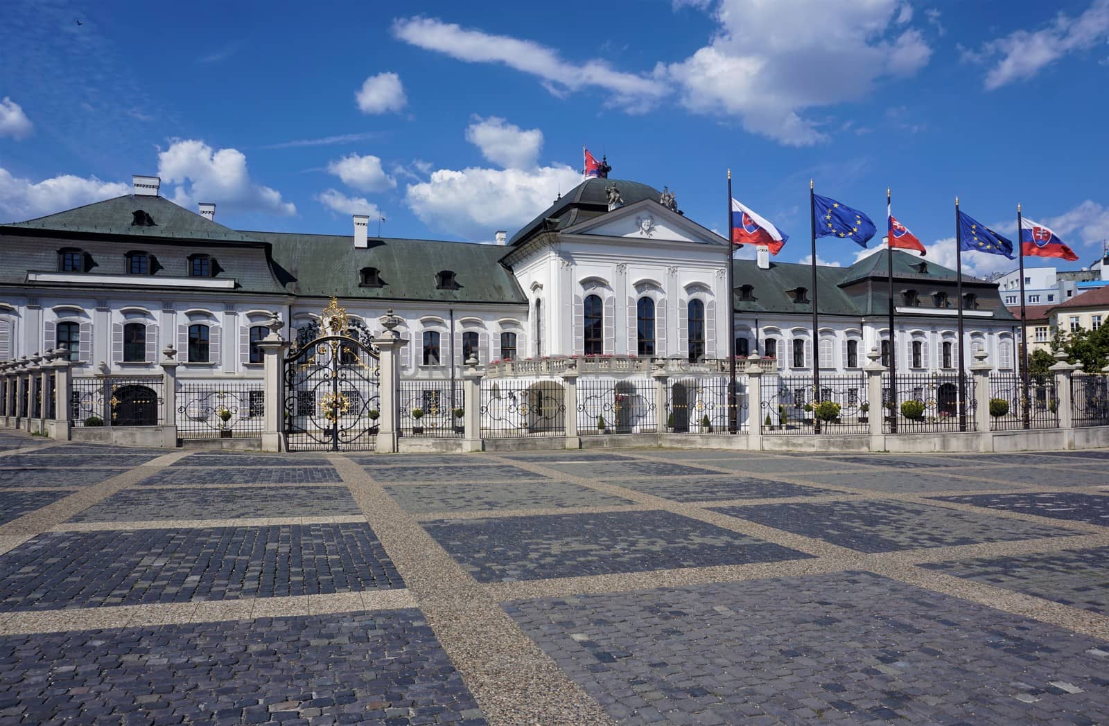 Photo of the presidential palace in Bratislava, Slovakia