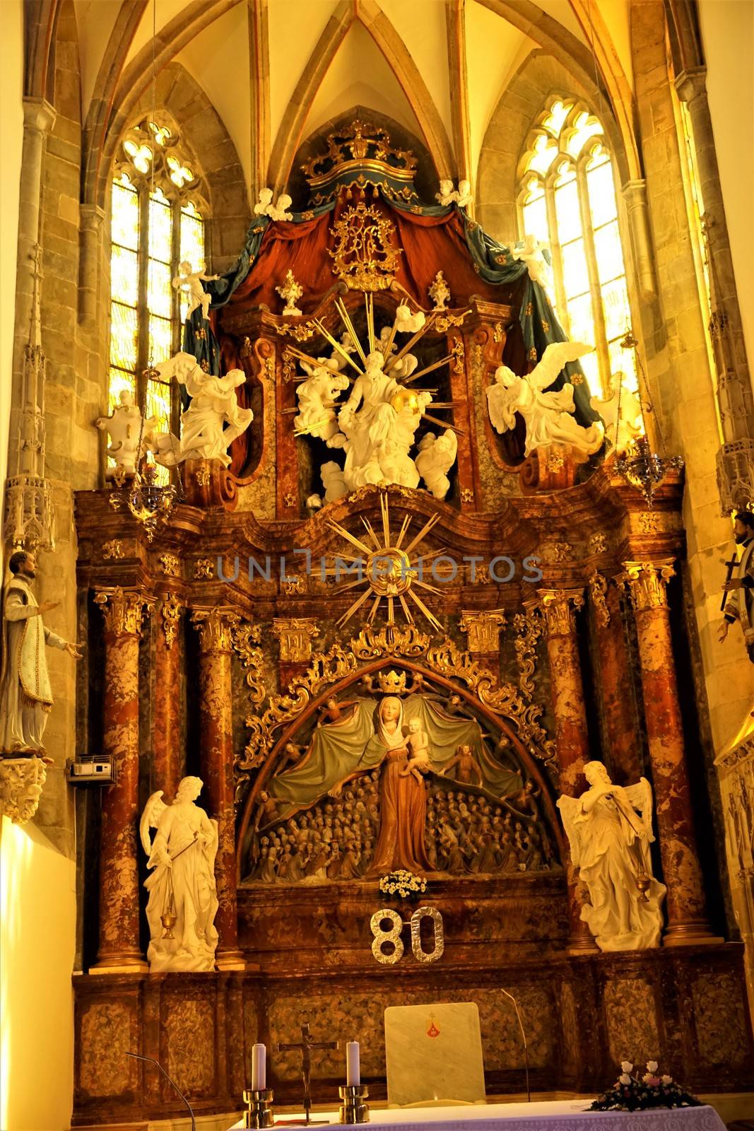 Famous altar in the parish church of Ptujska Gora by pisces2386