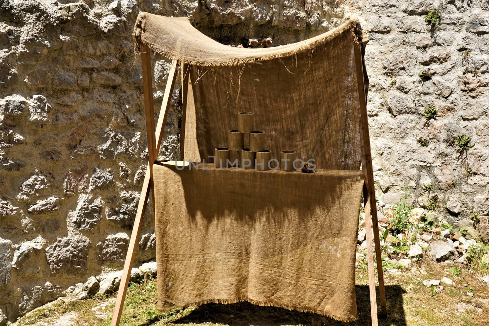 Market stand in the castle of Zuzemberk, Slovenia