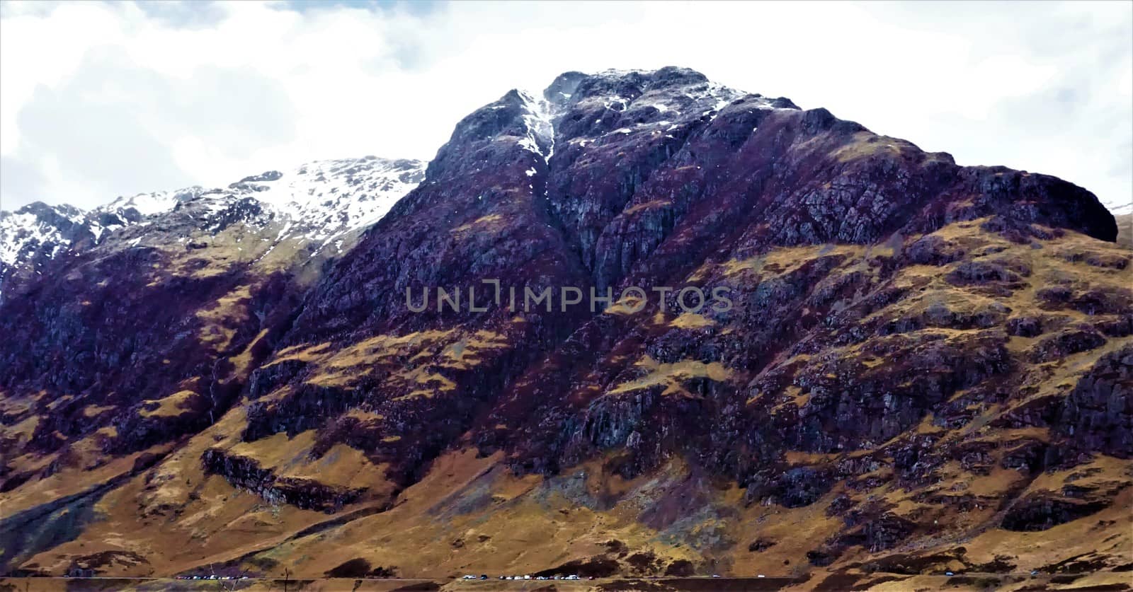 View on the Aonach Eagach Ridge from the Three Sisters