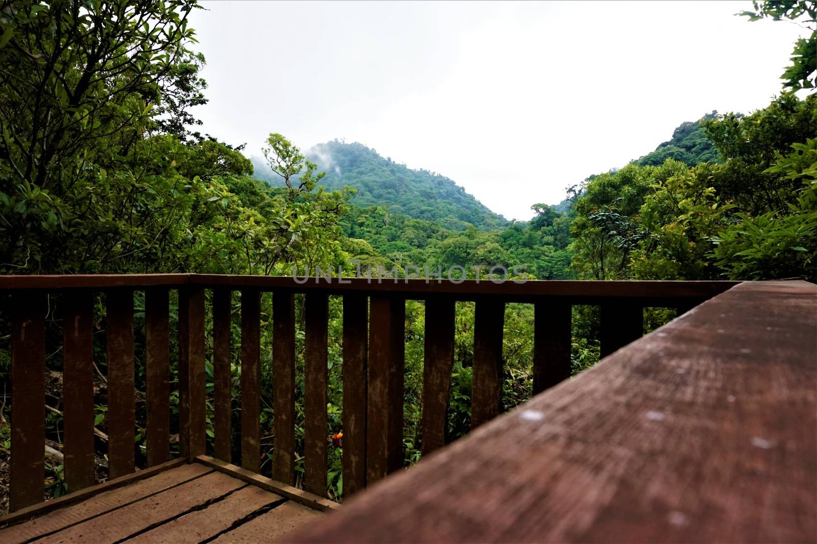 View over the Continental divide in the Cordillera de Tilaran, Costa Rica