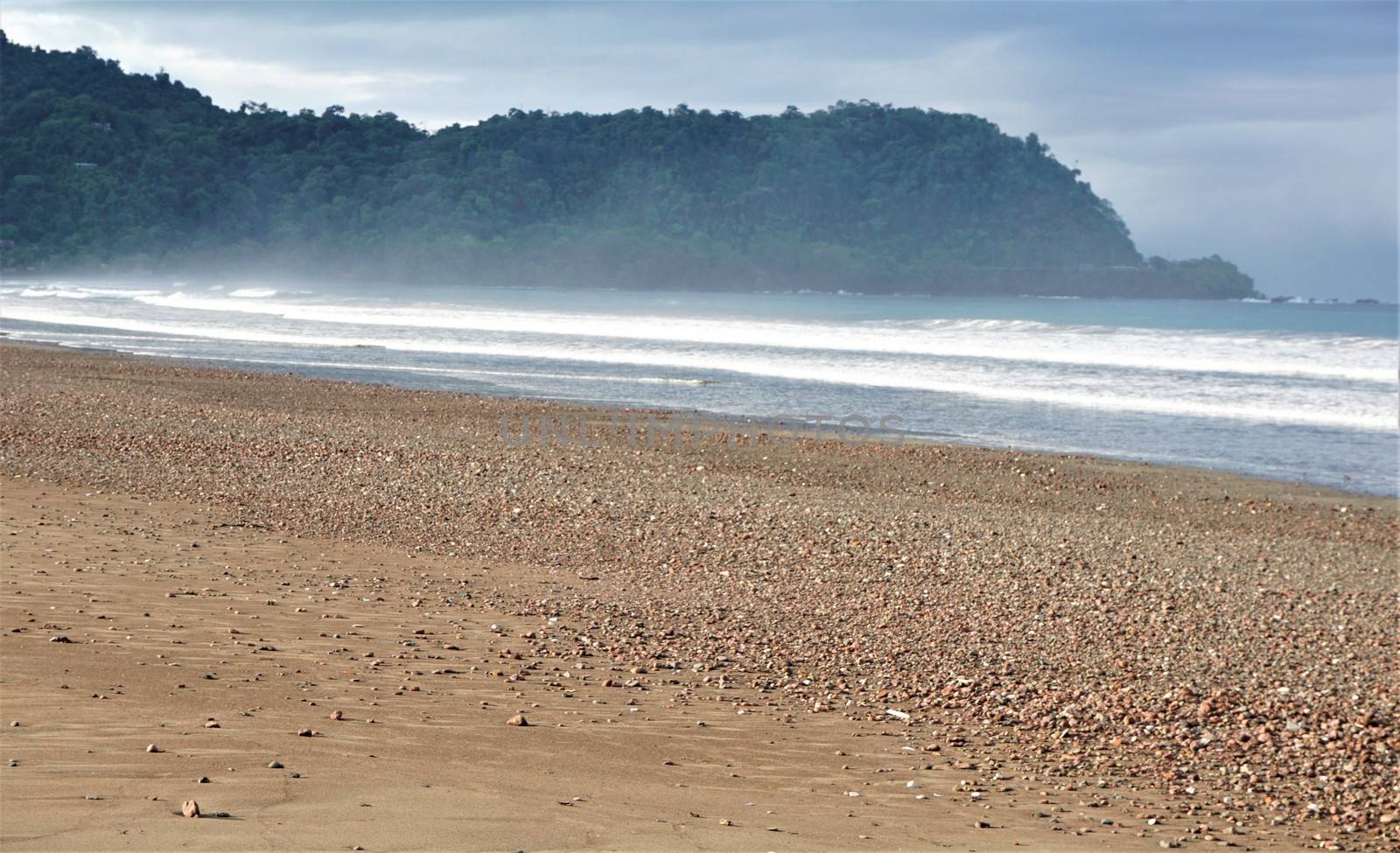 Jaco beach with rain forest in Costa Rica by pisces2386