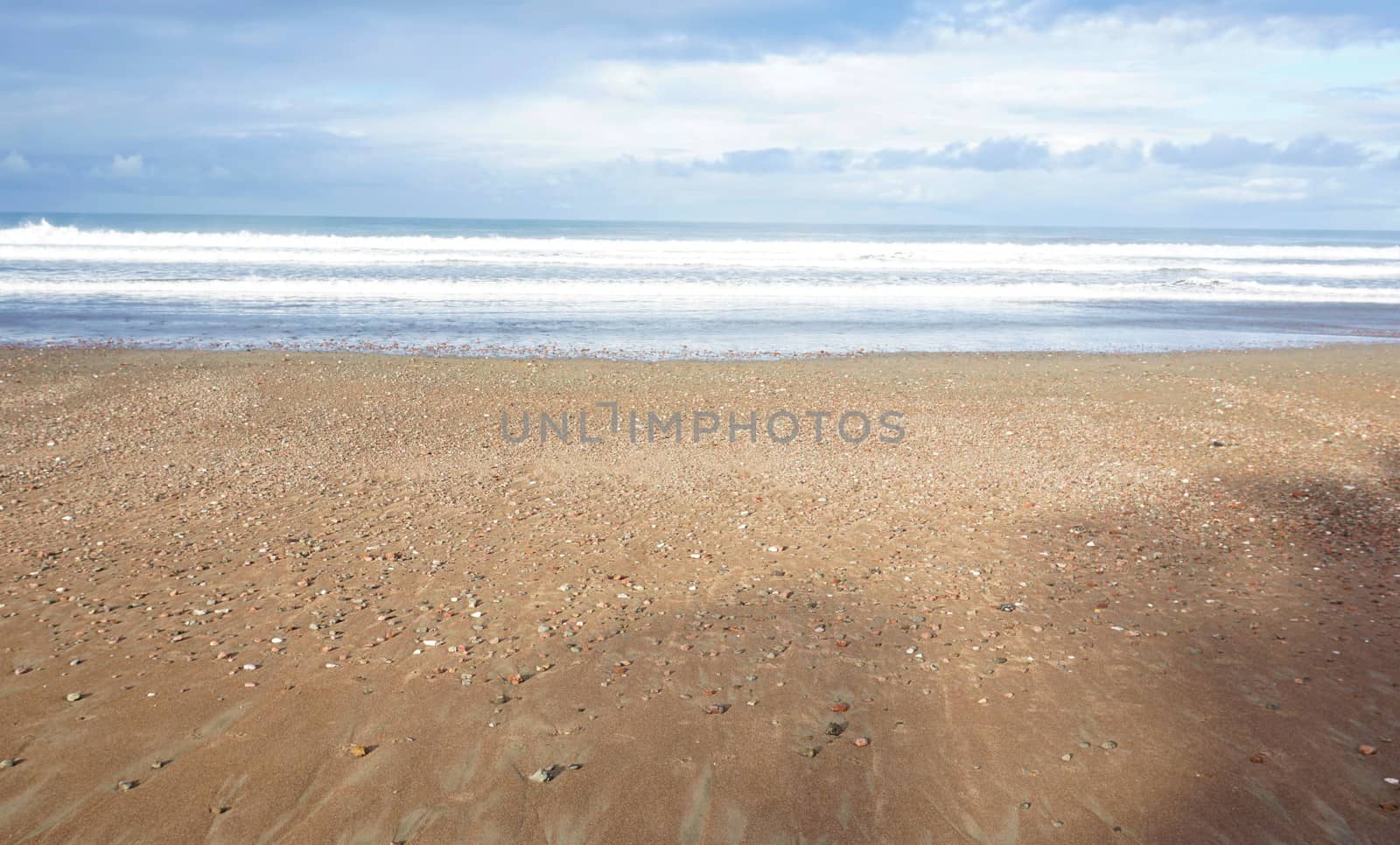 Beautiful beach in Jaco, Costa Rica on a sunny day