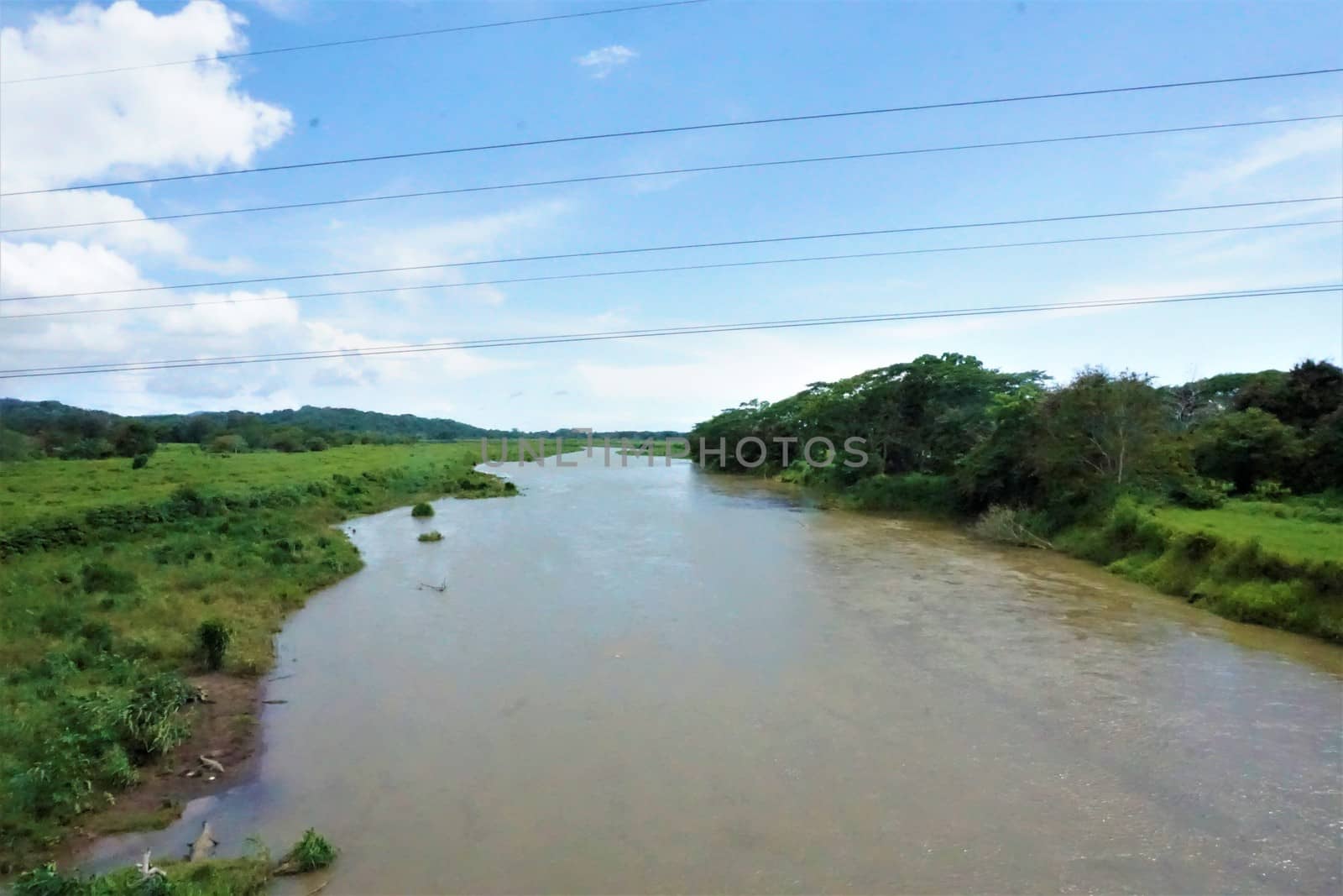 View from the crocodile bridge on the river Tarcoles, Costa Rica