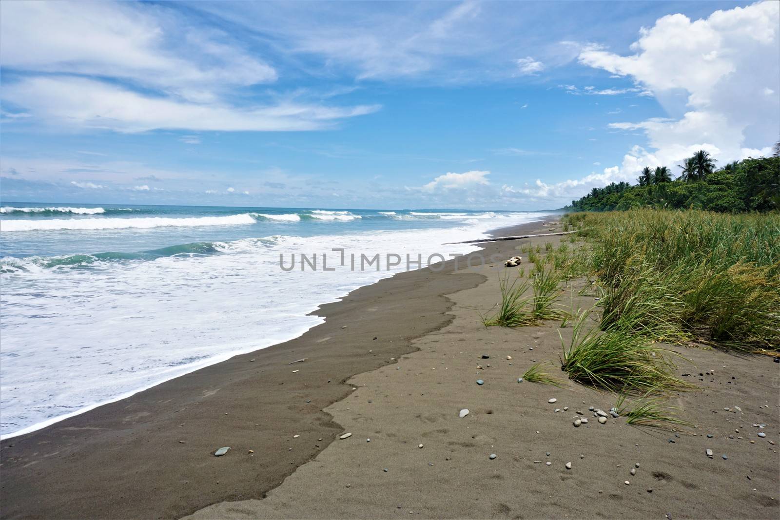 Shore at Playa Dominical in Costa Rica by pisces2386