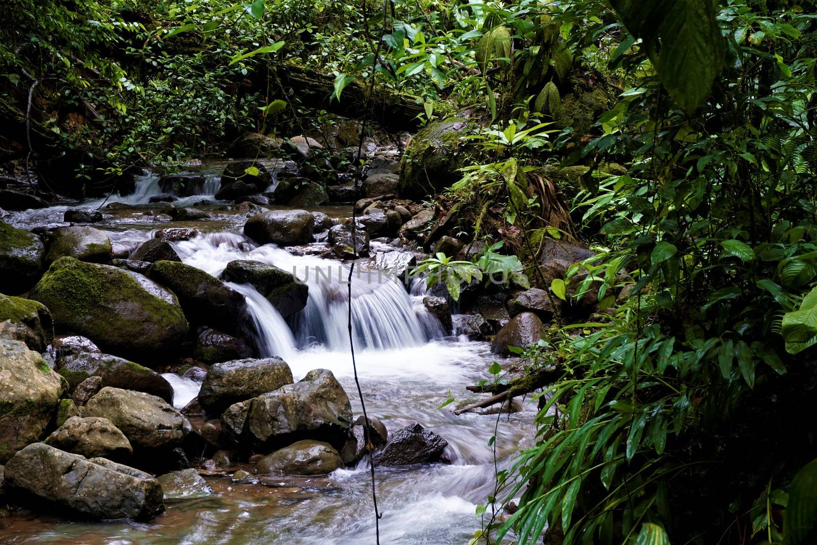 Beautiful stream and small waterfall in Las Quebradas by pisces2386