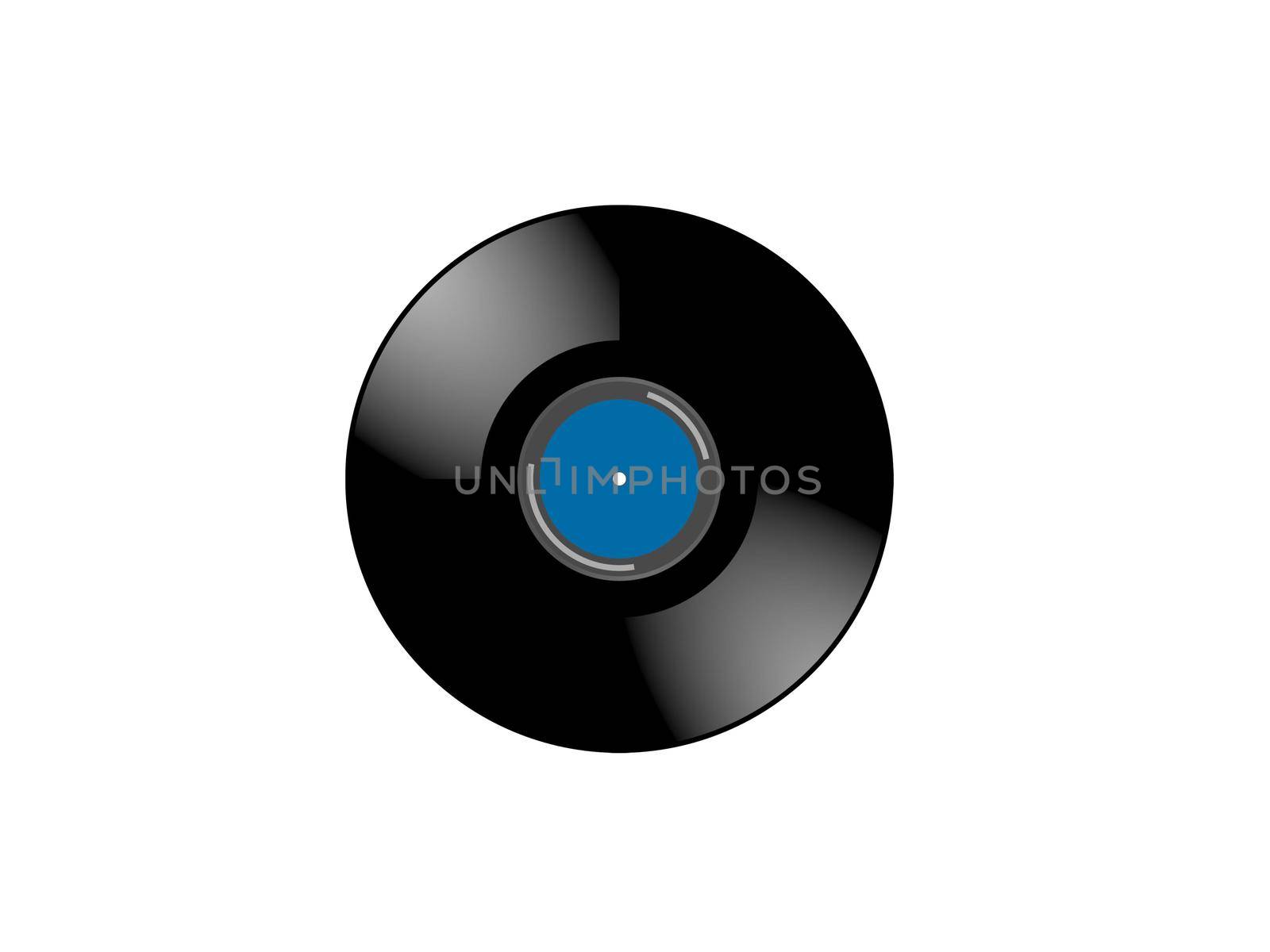 beautiful vinyl on white background - 3d rendering by mariephotos