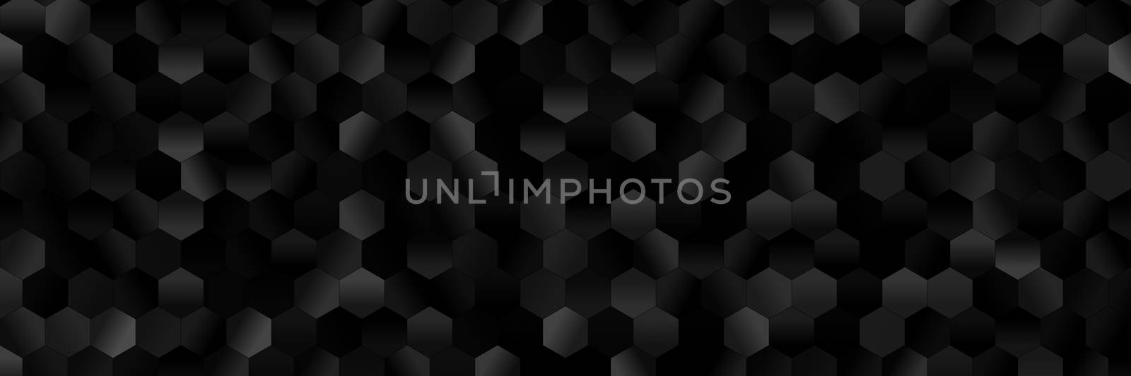 Black abstract hexagon pattern background illustration